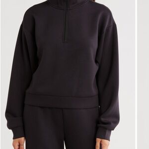 Zella Women's Black Quarter-Zip Sweatshirt
